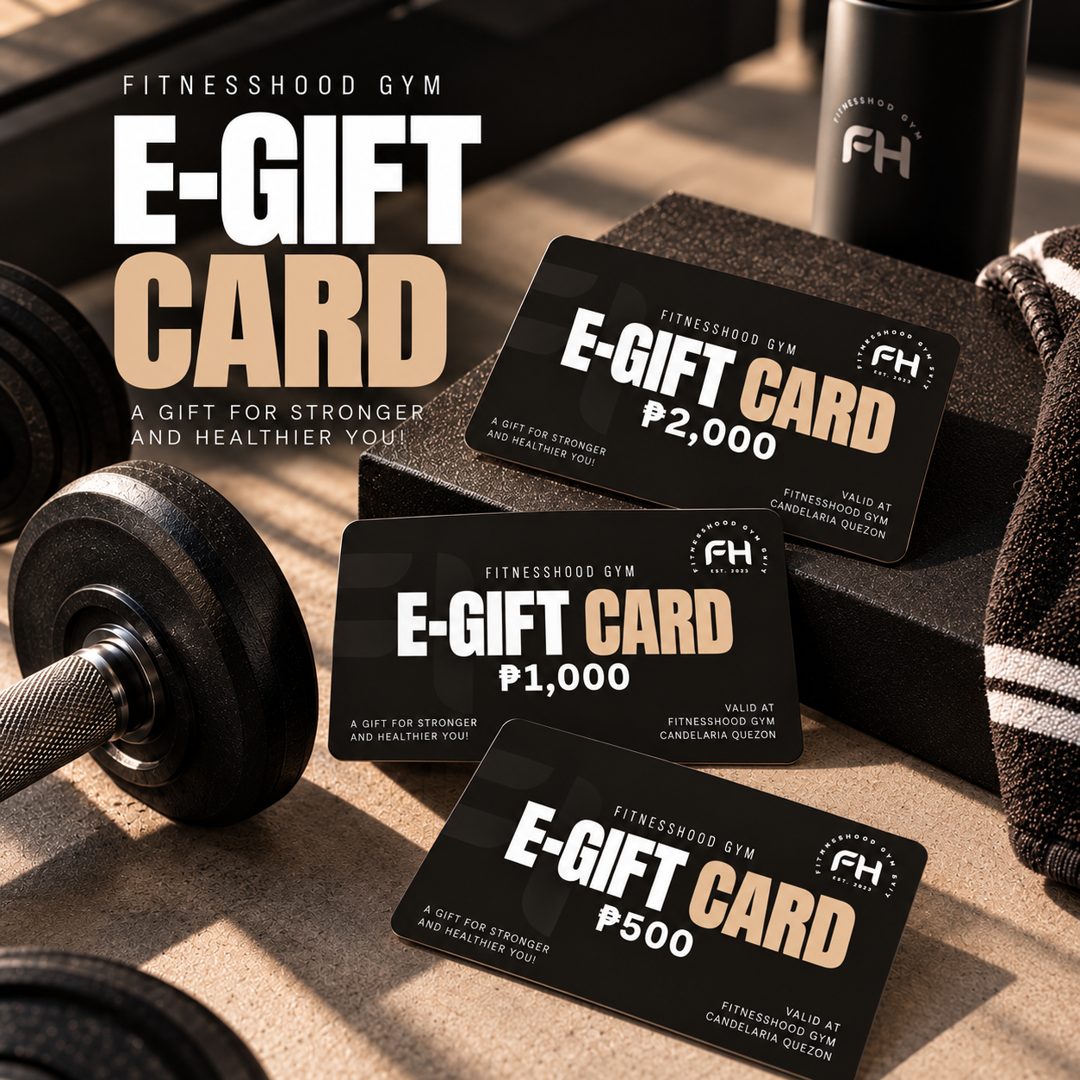 FitnessHood Gym e-gift cards worth ₱500, ₱1,000 and ₱2,000